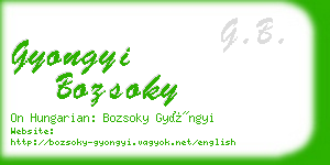 gyongyi bozsoky business card